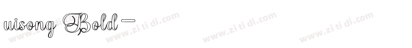uisong Bold字体转换